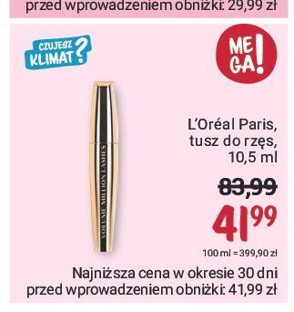 Rossmann Tusz do rzęs l'oreal volume million lashes oferta