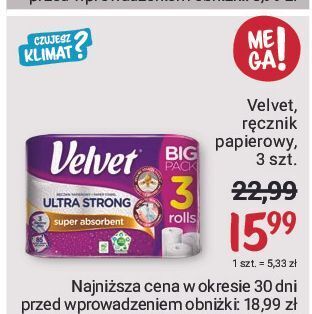 Rossmann Recznik papierowy velvet ultra strong oferta