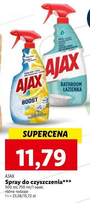 Lidl Spray do czyszczenia łazienki ajax bathroom oferta