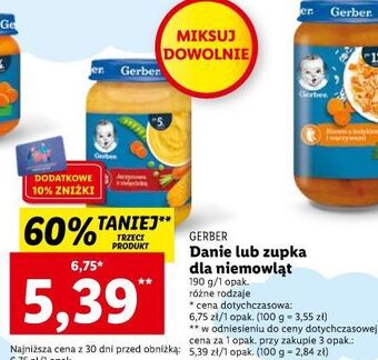 Lidl Zupka jarzynowa z cielęciną gerber oferta