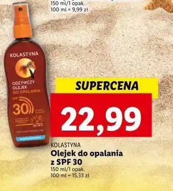 Lidl Olejek do opalania spf30 kolastyna protect beauty oferta