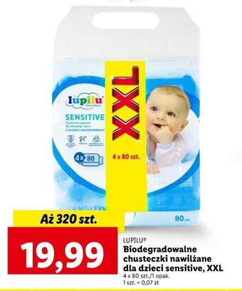 Lidl Chusteczki nawilżane lupilu sensitive oferta