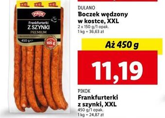 Lidl Frankfurterki z szynki pikok oferta
