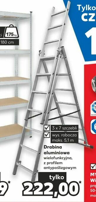 Kaufland Drabina aluminiowa oferta
