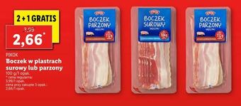 Lidl Boczek w plastrach surowy lub parzony oferta