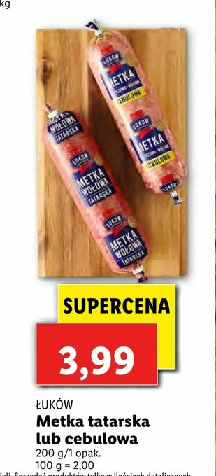 Lidl Metka tatarska lub cebulowa oferta