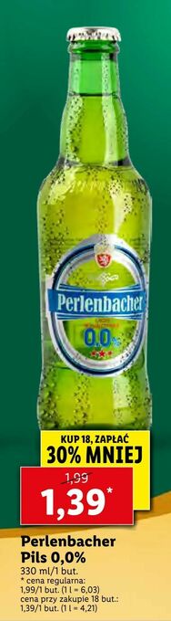 Lidl Perlenbacher Pils 0,0% oferta