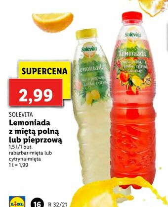 Lidl Lemoniada z miętą polną lub pieprzową oferta