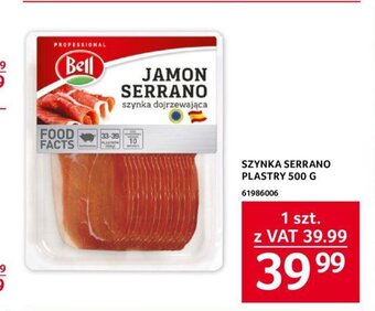 Selgros SZYNKA SERRANO PLASTRY 500 G oferta