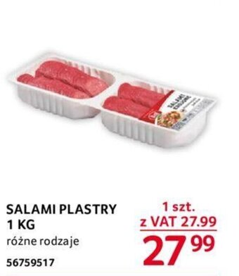 Selgros SALAMI PLASTRY 1 KG oferta