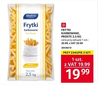 Selgros FRYTKI KARBOWANE, PROSTE 2,5 KG oferta