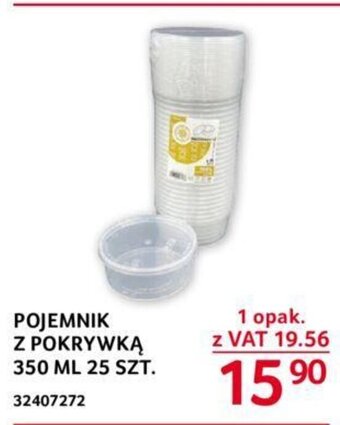 Selgros POJEMNIK Z POKRYWKĄ 350 ML 25 SZT. oferta