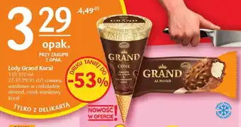 Delikatesy Centrum Koral Lody Grand 110-120 ml oferta