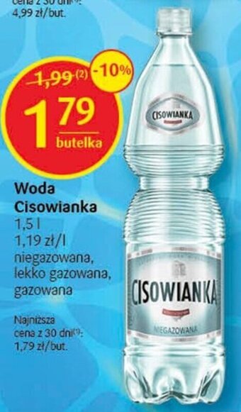 Delikatesy Centrum Cisowianka Woda 1,5l oferta