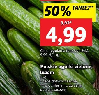 Lidl Ogórki zielone kg oferta
