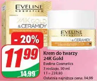 Dino Krem do twarzy 70+ eveline 24k gold & ceramidy oferta