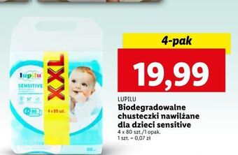Lidl Chusteczki nawilżane lupilu sensitive oferta