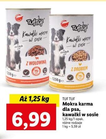 Lidl Karma dla psa z wołowina tuf oferta