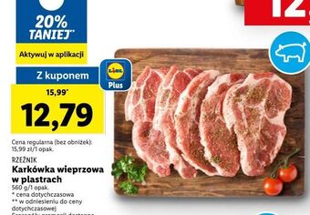 Lidl Karkówka wieprzowa bez kości w plastrach rzeźnik codzienna dostawa oferta