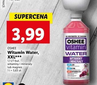 Lidl Napój witaminy i minerały oshee vitamin water oferta