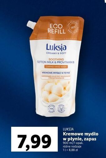 Lidl Mydło w płynie cotton milk & provitamin b5 luksja creamy soft oferta