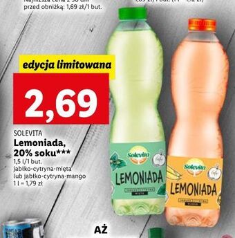 Lidl Lemoniada mięta pieprzowa jabłko cytryna solevita oferta