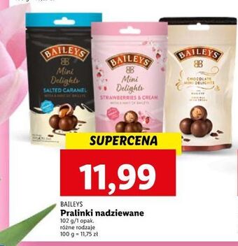 Lidl Czekoladki mini delights strawberries baileys original irish cream oferta