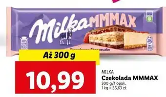 Lidl Czekolada strawberry cheesecake milka mmmax oferta