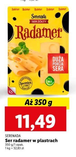 Lidl Ser radamer w plastrach serenada oferta