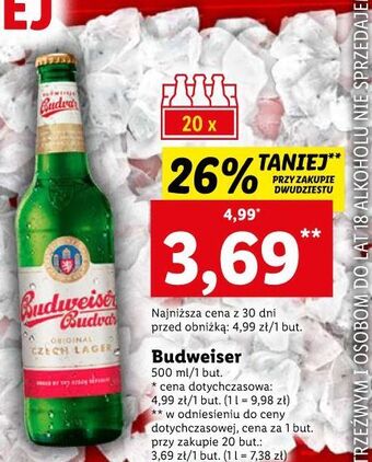 Lidl Piwo b: original budweiser budvar oferta