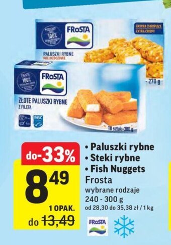 Intermarche Paluszki rybne, Steki rybne, Fish Nuggets Frosta 240-300g oferta