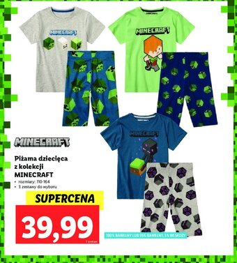 Lidl Piżama dziecięca minecraft oferta