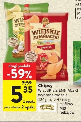 Intermarche Chipsy papryka oferta