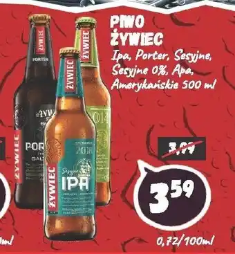 Wafelek Piwo Żywiec Ipa, Porter, Sesyjne, Sesyjne 0%, Apa Amerykańskie 500ml oferta