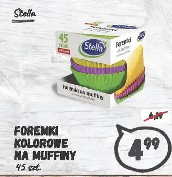 Wafelek Foremki kolorowe na muffiny 45sztuk oferta