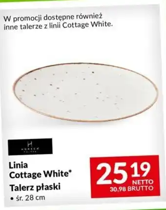 Makro Linia Cottage White Talerz płaski śr. 28 cm oferta