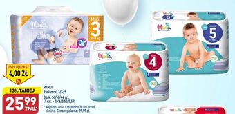 ALDI Pieluszki dla dzieci junior 5 mamia oferta