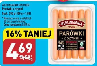 ALDI Parówki z szynki wędliniarnia premium oferta