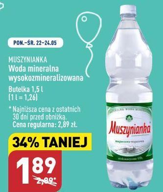 ALDI Woda gazowana muszynianka oferta