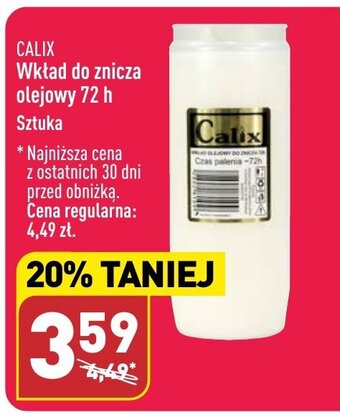 ALDI CALIX Wkład do znicza olejowy 72 h oferta