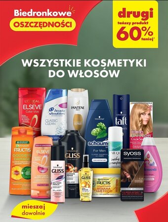 Biedronka WSZYSTKIE KOSMETYKI DO WŁOSÓW oferta