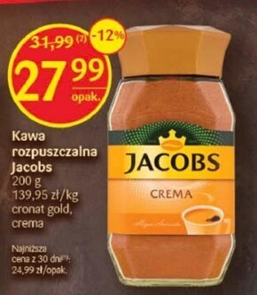 Delikatesy Centrum Jacobs crema kawa rozpuszczalna 200 g oferta