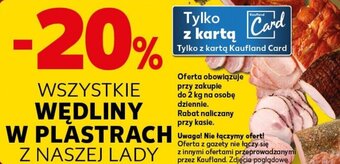 Kaufland WSZYSTKIE WĘDLINY W PLASTRACH oferta