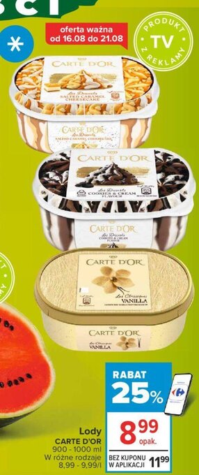 Carrefour Lody CARTE D'OR 900 - 1000ml oferta