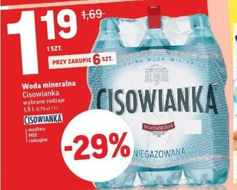 Intermarche Woda mineralna Cisowianka 1,5l oferta
