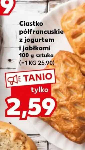 Kaufland Ciastko półfrancuskie z jogurtem i jabłkami 100g oferta