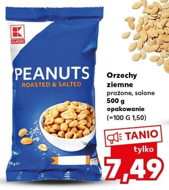 Kaufland Orzechy ziemne prażone, solone 500 g oferta