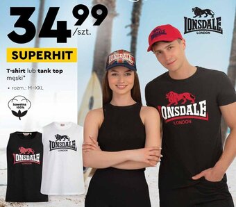 Biedronka LONSDALE T-shirt lub tank top męski oferta