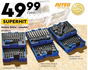 Biedronka NITEO Zestaw bitów i nasadek oferta