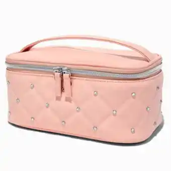 Claire's Blush quilted makeup bag oferta